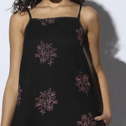 svrnaa by azorte Women Floral Print A-Line Dress image 4