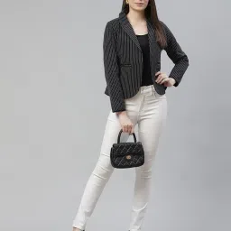 cottinfab Striped Single Breasted Blazer image 4