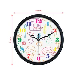 random Round Shape Plastic Wall Clock image 4