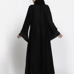 arrabi Embellished Burkha with Scarf image 4