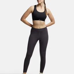 jockey AP20 Wirefree Padded Tactel Nylon Elastane Full Coverage Racer Back Styling Sports Bra image 4