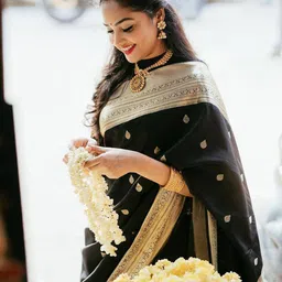 anjaneya sarees Banarasi Kanjivaram Silk Saree image 4