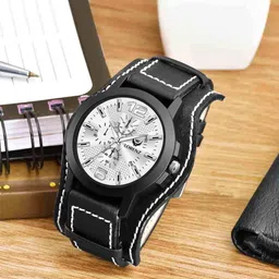 lorenz MK-4026R Analogue Watch with Leather Strap image 4