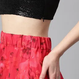 purple state Women Embellished Skirt-Suit Set image 4