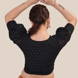 nyrika Women Schiffli Embroidered Front-Open Blouse image 4