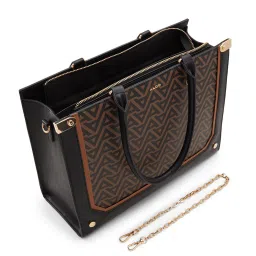 aldo Women Micro Print Satchel Bag with Detachable Strap image 4