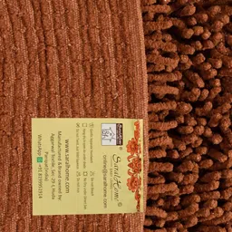 saral home Shaggy Round Anti Skid Bathmat image 4