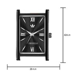 crestello CR-BK026-BLK-BRW Analogue Watch with Leather Strap image 4