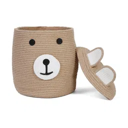 hosta homes Applique Cotton Laundry Bag with Lid image 4