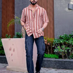 maniac Men Striped Oversized Shirt image 4