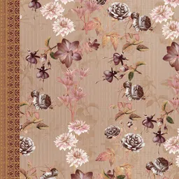 ever home Floral Print 4-Seater Rectangular Dining Table Cover image 4