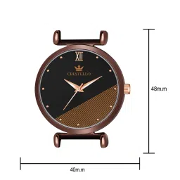 crestello Women CR-BW108-BRWN Analogue Watch with Leather Strap image 4