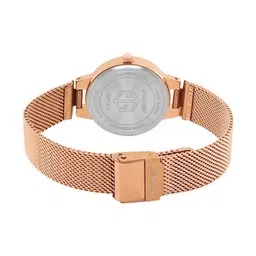 uniquest Brown Dial Analogue Fashion Watch with Mesh Strap For Women image 4