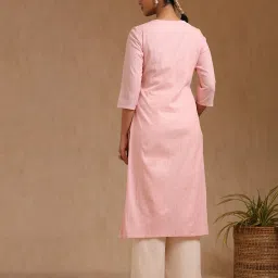 soch Women Straight Kurta with Embellished Yoke image 4