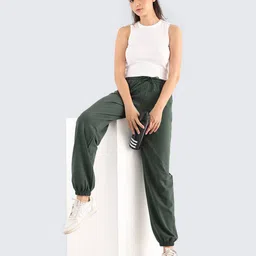nite flite Women Relaxed Fit Joggers with Insert Pockets image 4