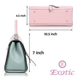 exotic Women Colour-Block Sling Bag with Detachable Strap image 4