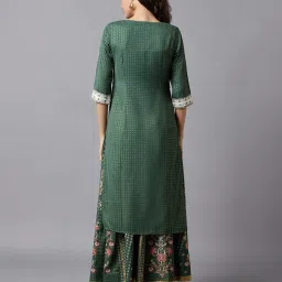 aurelia Floral Print Straight Kurta image 4