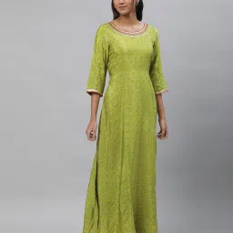 aurelia Women Printed Flared Kurta image 4