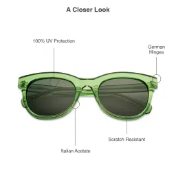 john jacobs Unisex Polarized and UV Protected Square Sunglasses -JJ S14672 image 4