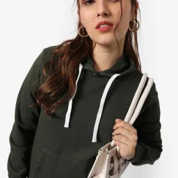 campus sutra Hoodie with Kangaroo Pocket image 4