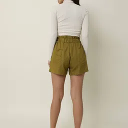 rareism High-Rise Shorts with Elasticated Waist  image 4