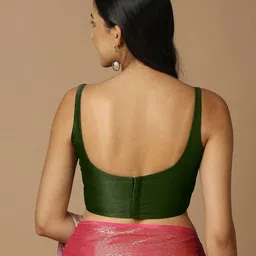 salwar studio Women Silk Back-Open Blouse image 4