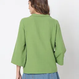 vero moda Women Textured Relaxed Fit Shirt image 4