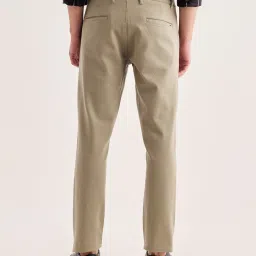 red flame Men Slim Fit Flat-Front Trousers image 4