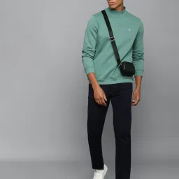 allen solly High-Neck Sweatshirt with Logo Embroidery image 4