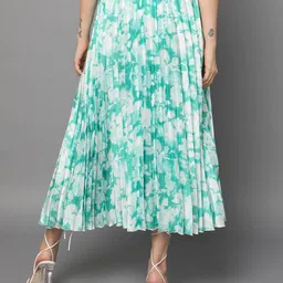 fyre rose Floral Print Flared Pleated Skirt image 4