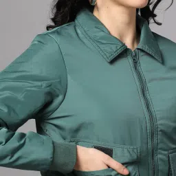 freehand Women Regular Fit Biker Jacket image 4