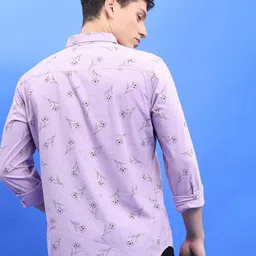 ketch Floral Print Slim Fit Shirt with Patch Pocket image 4