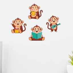 cvanu Little Monkey Self-Adhesive Wall Sticker image 4