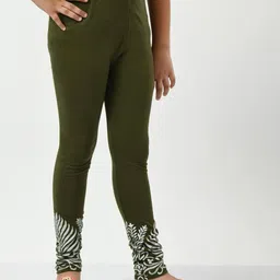 indiweaves Pack of 3 Leggings with Floral Print Hem image 4