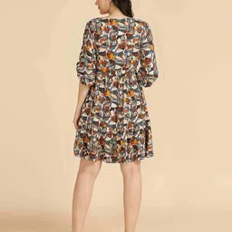 momtobe Women Printed A-Line Maternity Dress image 4
