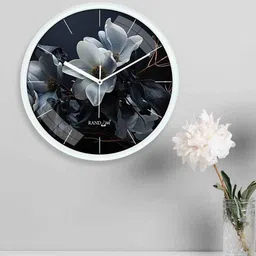 random Floral Print Round Wall Clock image 4