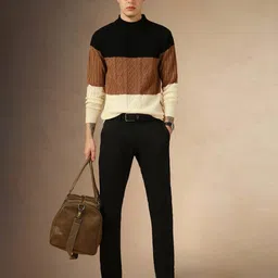 dennislingo premium attire Men Regular Fit Pullover with Full Sleeves image 4