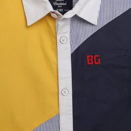 blue giraffe Boys Regular Fit Shirt image 4