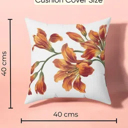 lushlyf Amber Lilies Velvet Cushion Cover image 4