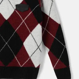 blue giraffe Slip-On Geometric Print Sweater image 4