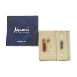 srijagdamba pearls dealer Men Sterling Silver Jai Shri Ram Rakhi image 4