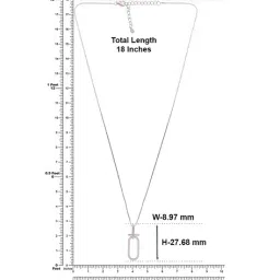 crash.club by ckc Women Rectangle Pendant with Cubic Zirconia image 4