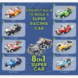 thinkerplace 8-in-1 Speed Racing Cars Vulcan Building Blocks image 4