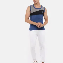 dollar bigboss Pack of 4 Men Solid Combed Cotton Racerback Styled Gym Vest image 4