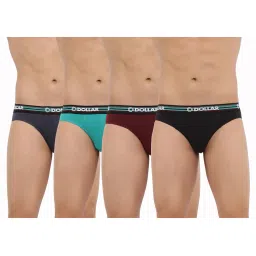 dollar bigboss Pack of 4 Men Shuffle Intellisoft Cotton Spandex Solid Brief image 4