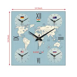 random Wall Clock with Different Time Zones image 4