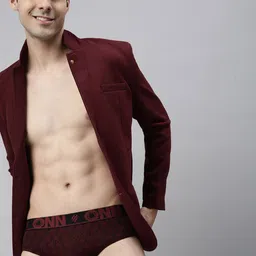 onn Pack of 2 Printed Briefs with Logo Waistband image 4