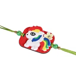 jewelz Unicorn Beaded Tie-Up Rakhi image 4