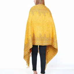 oswal Women Embroidered Stole with Tassles image 4