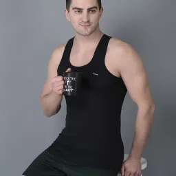 dollar Pack of 2 Men Solid Combed Cotton Shrinkless Vest image 4